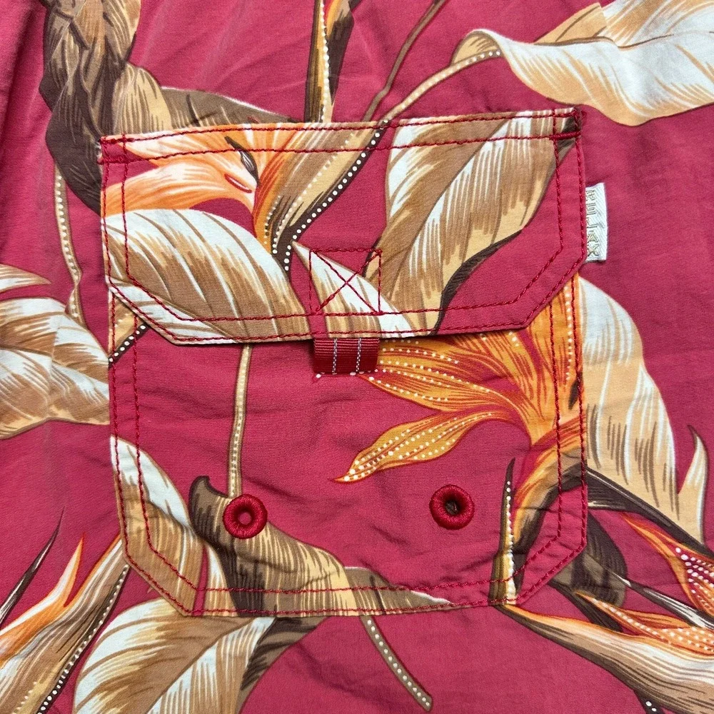 TOMMY BAHAMA RELAX Men's XL Board Shorts Swim Trunks Tropical Orange‎ Red